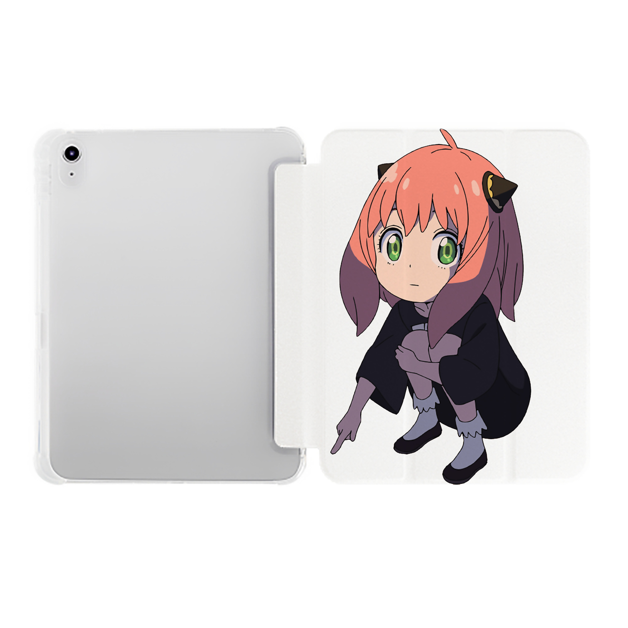 （画像用） SPY×FAMILY间谍家家酒 IPad ケース ペン収納付き 三つ折りスタンド PUレザー×シリコン 対応機種9.5/10.5/10.9インチ